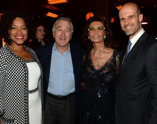 Robert de Niro y Sophia Loren en el Festival de Cine de Tribeca